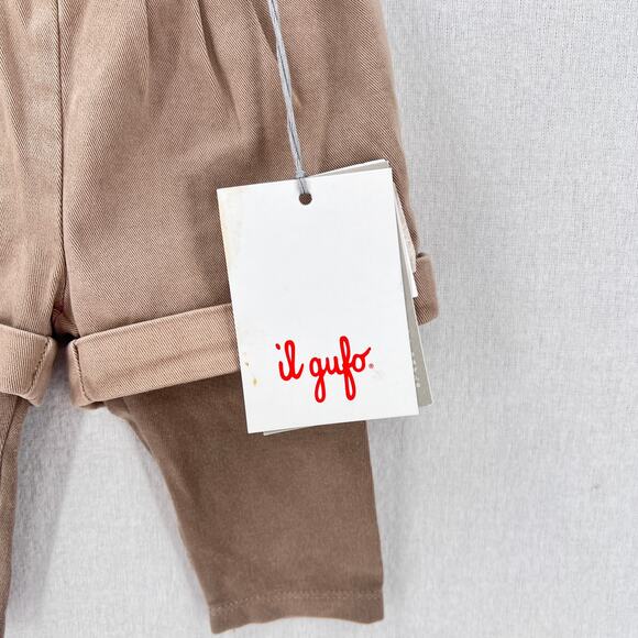 IL GUFO Bermuda Legging Pant Baby Toddler Tan 6 Month Shorts Layered Pull On NEW - Picture 7 of 13